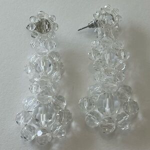 Elegant Crystal Bead Drop Earrings